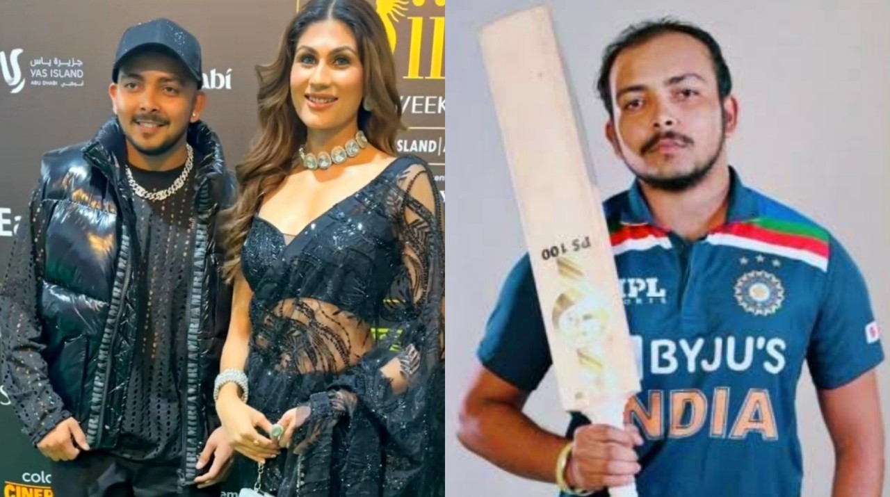 Prithvi Shaw goes public with his relationship with actress Nidhi