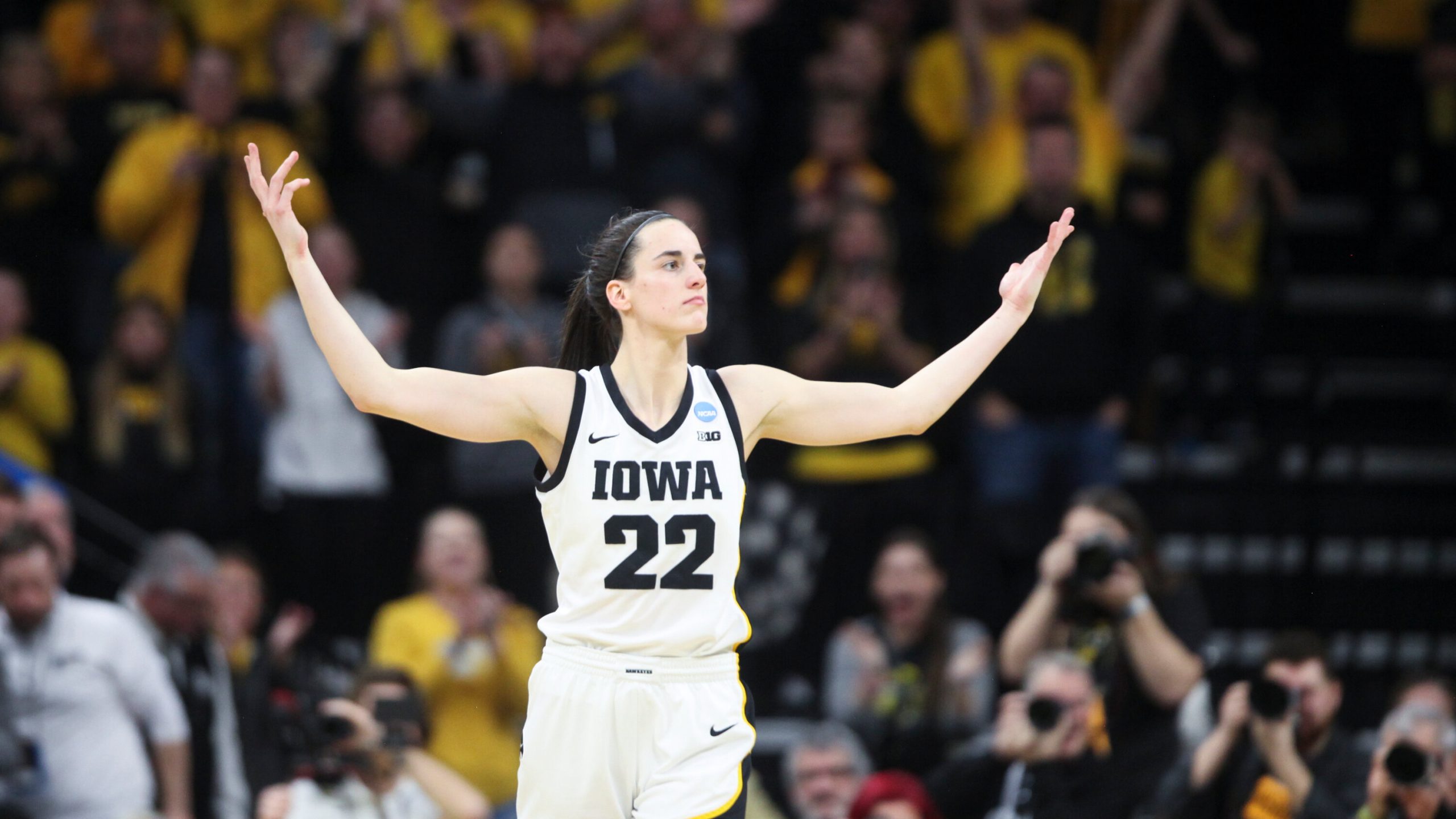 Iowa’s Caitlin Clark shares thoughts on Angel Reese’s celebrations