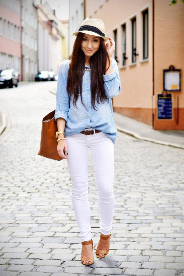 20 Stylish Outfit Ideas with Denim Shirt Style Motivation