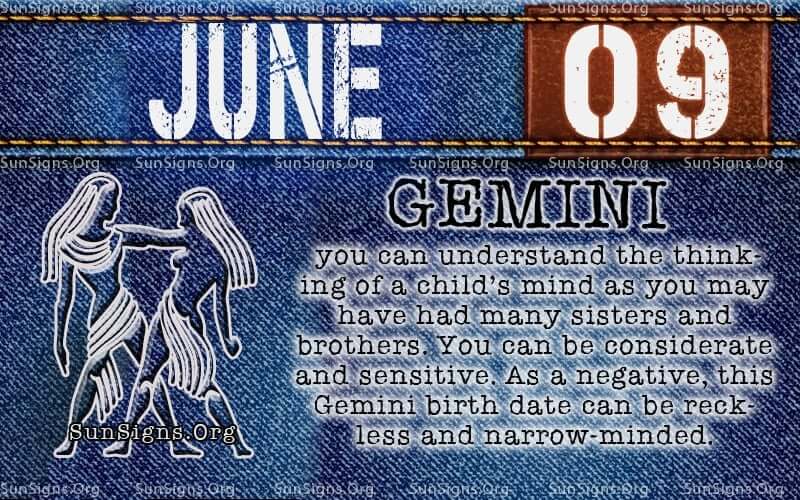 June 9 Zodiac Horoscope Birthday Personality