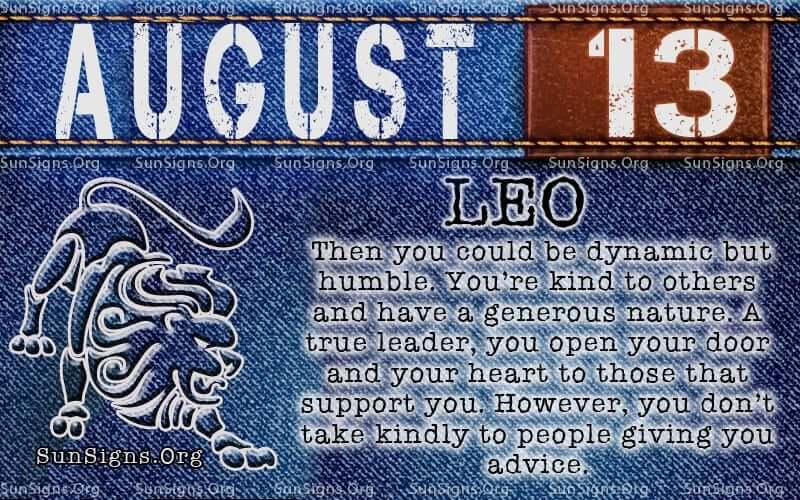 August 13 Birthday Horoscope Personality Sun Signs