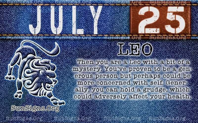 July 25 Zodiac Horoscope Birthday Personality