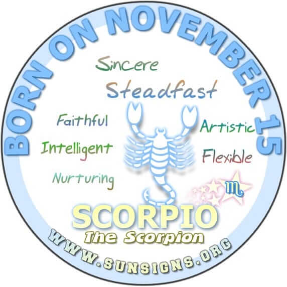 November 15 Zodiac Birthday Horoscope Personality