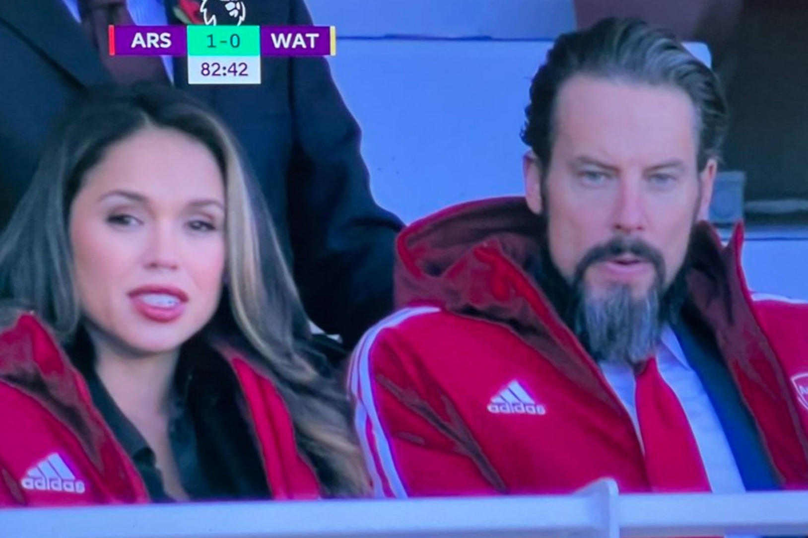 Arsenal chief Josh Kroenke watches on from stands with mystery woman as