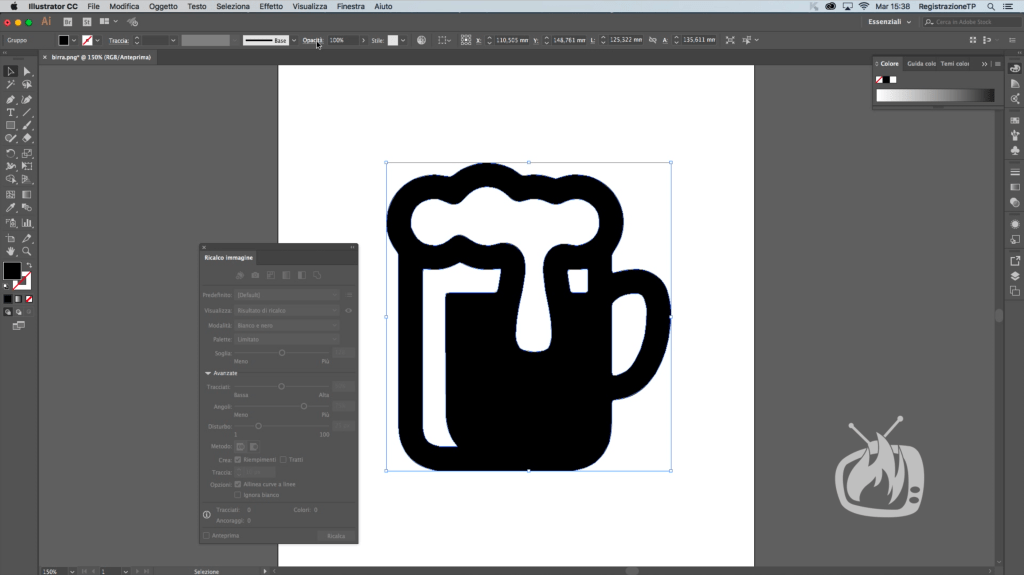 Ricostruire un logo con il ricalco dinamico di Illustrator
