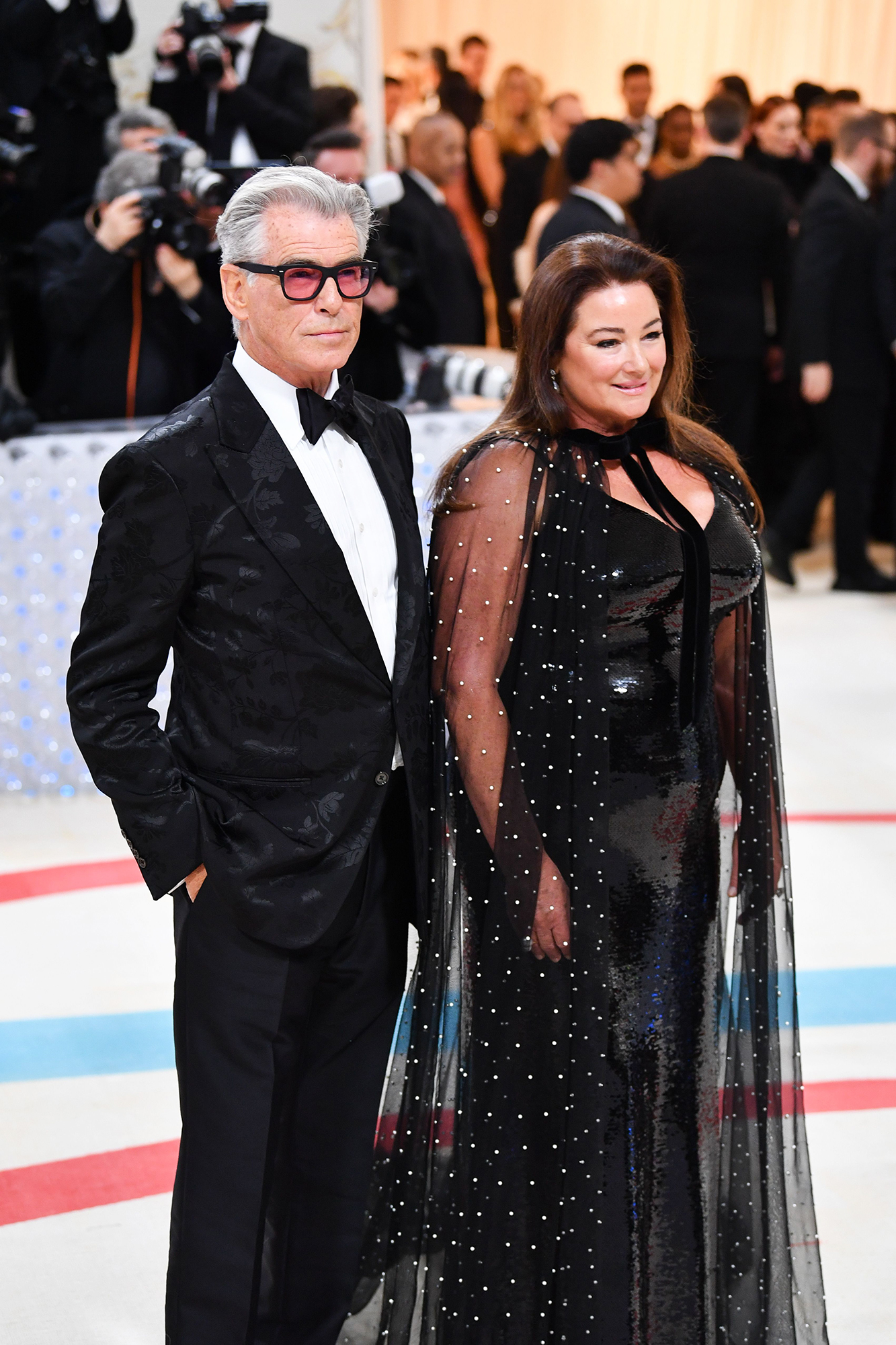 Met Gala 2023 Pierce Brosnan, Wife Keely Match in Black During Debut