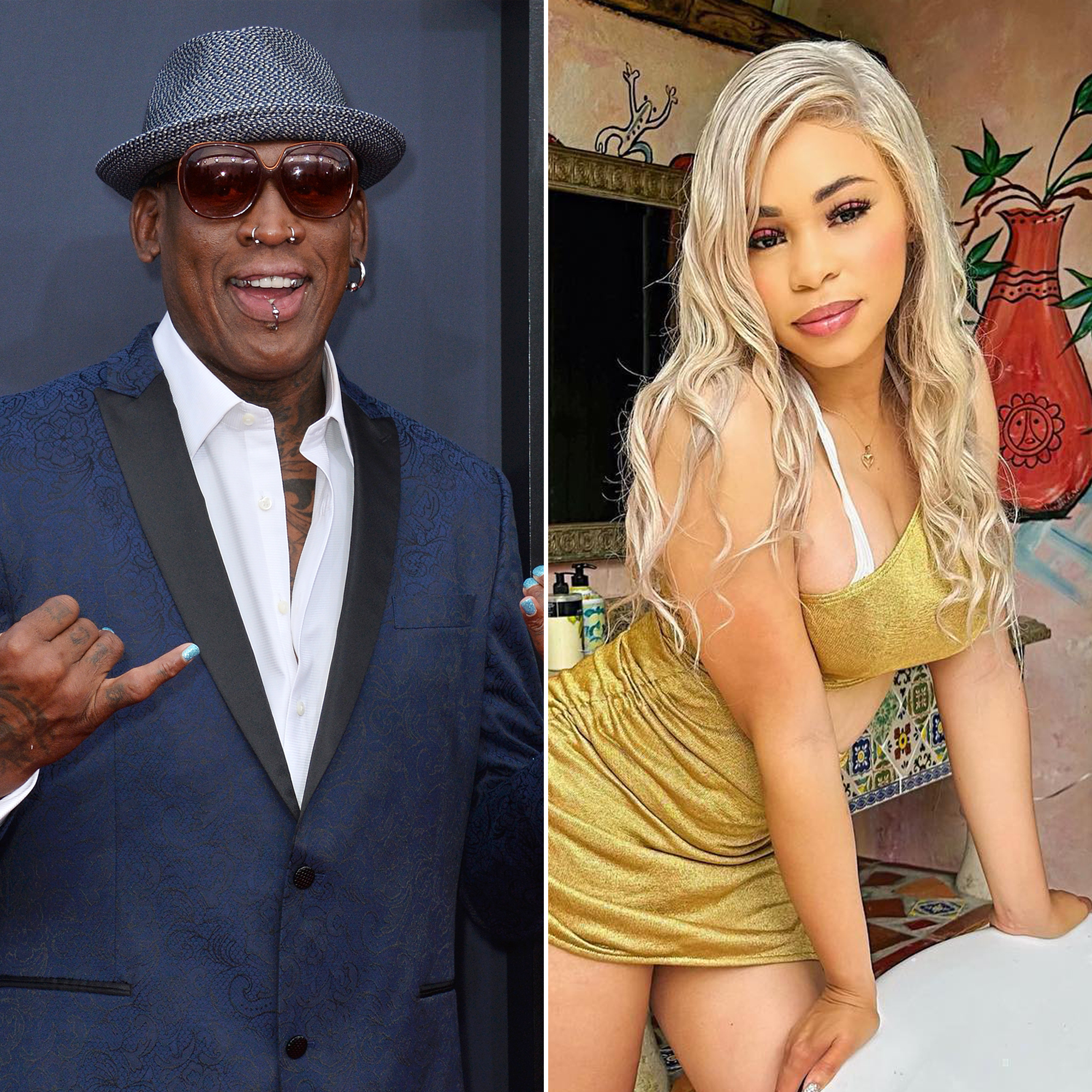 Dennis Rodman Gets Face Tattoo of Girlfriend Yella Yella Us Weekly