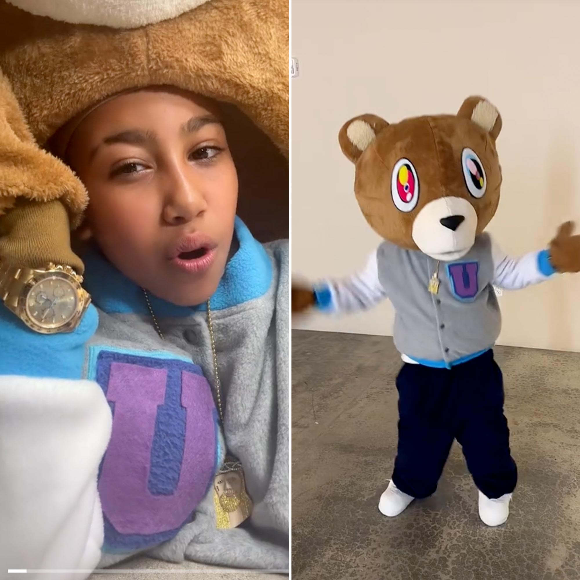 North West Dresses as Dad Kanye West’s Bear Mascot for Halloween Us