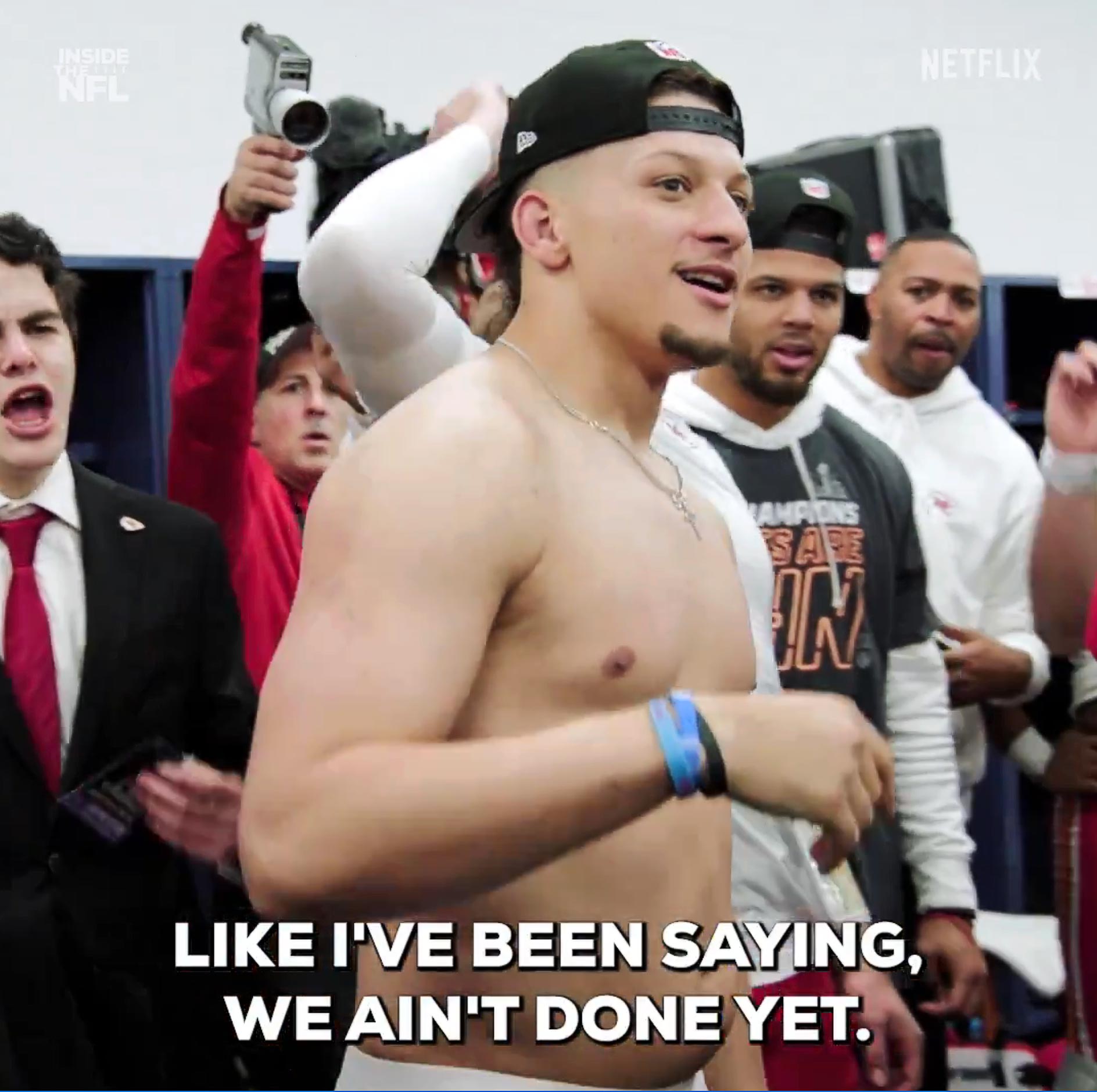 Patrick Mahomes Embraces His Dad Bod