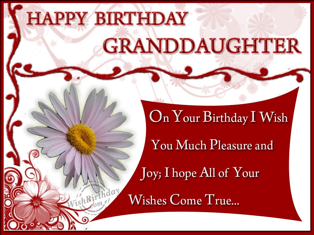 Birthday Wishes For Granddaughter Birthday Images, Pictures