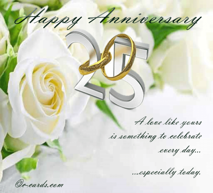 25th Anniversary Wishes Wishes, Greetings, Pictures Wish Guy