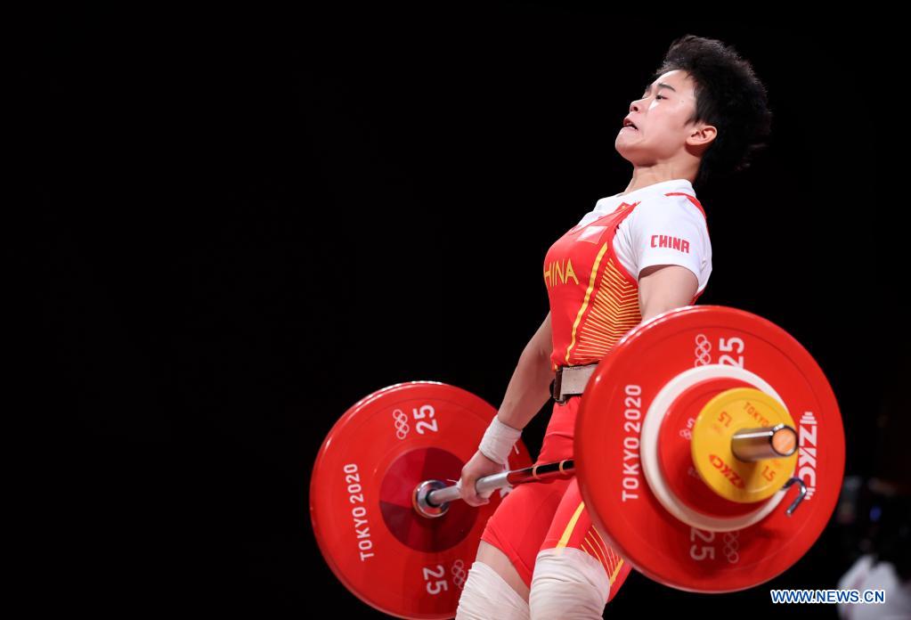 China's Hou Zhihui wins weightlifting women's 49kg gold at Tokyo