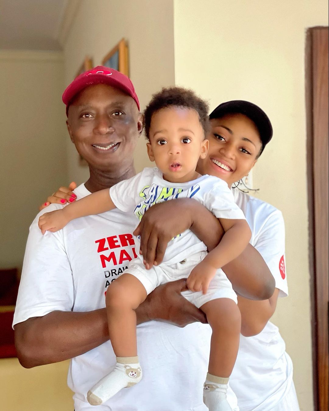 Regina Daniels' shares adorable video of her son, Munir, kicking a