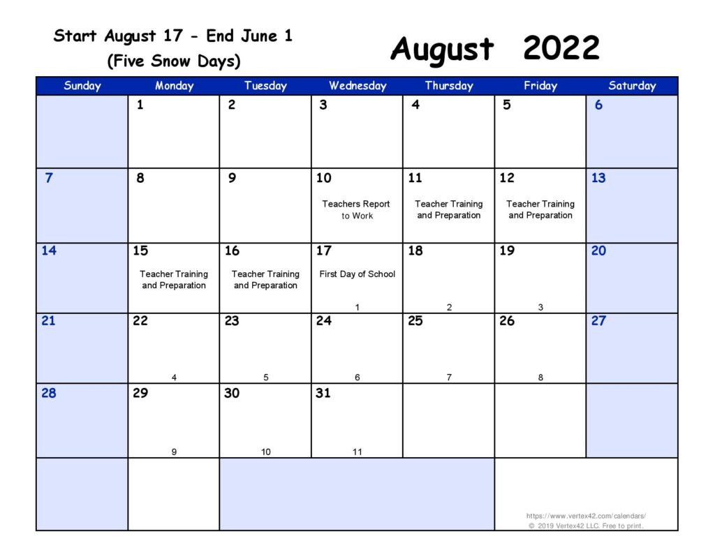 Free Printable Calendar 2023 Vertex