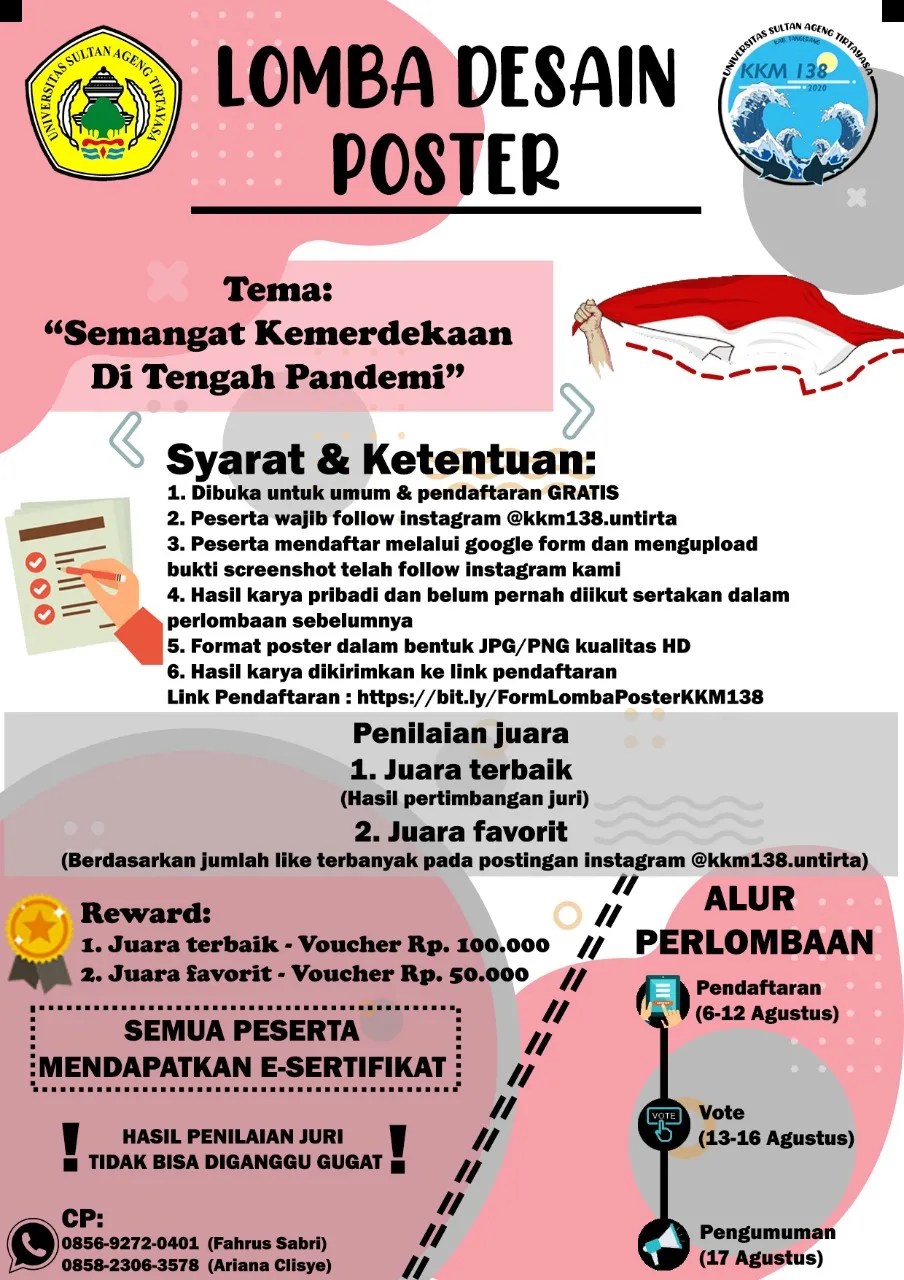 See more ideas about desain poster, desain, papan presentasi arsitektur. Lomba Desain Poster Semangat Kemerdekaan Di Tengah Pandemi Untirta Sultan Ageng Tirtayasa University
