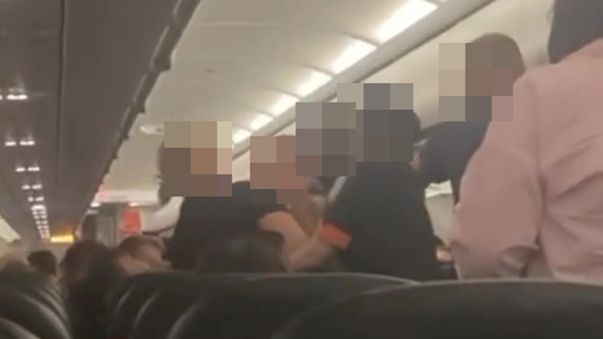 Shocking Moment A Man Choked After A Drunk Fist Fight Broke Out On An Easyjet Flight From Manchester To Tenerife Manchester News Today