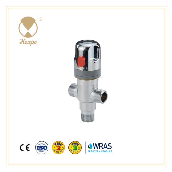 China Heape Round Style Brass Thermostatic Hot Cold Water Mixing