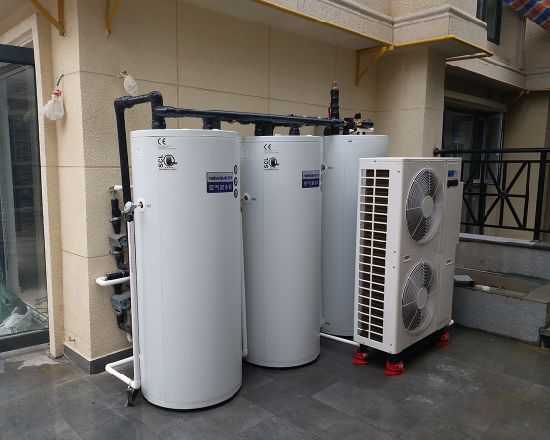 China Split Air Source Heat Pump Water Heater For House Commercial
