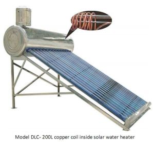 China Copper Coil Pressurized Solar Water Heater For Korean Market