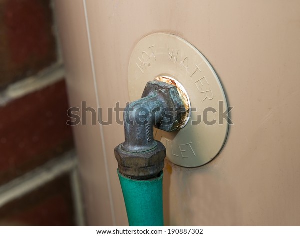 Hot Water Heater Hose Closeup Stock Photo Edit Now 190887302