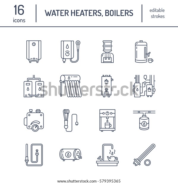 Water Heater Boiler Thermostat Electric Gas Stock Vector Royalty