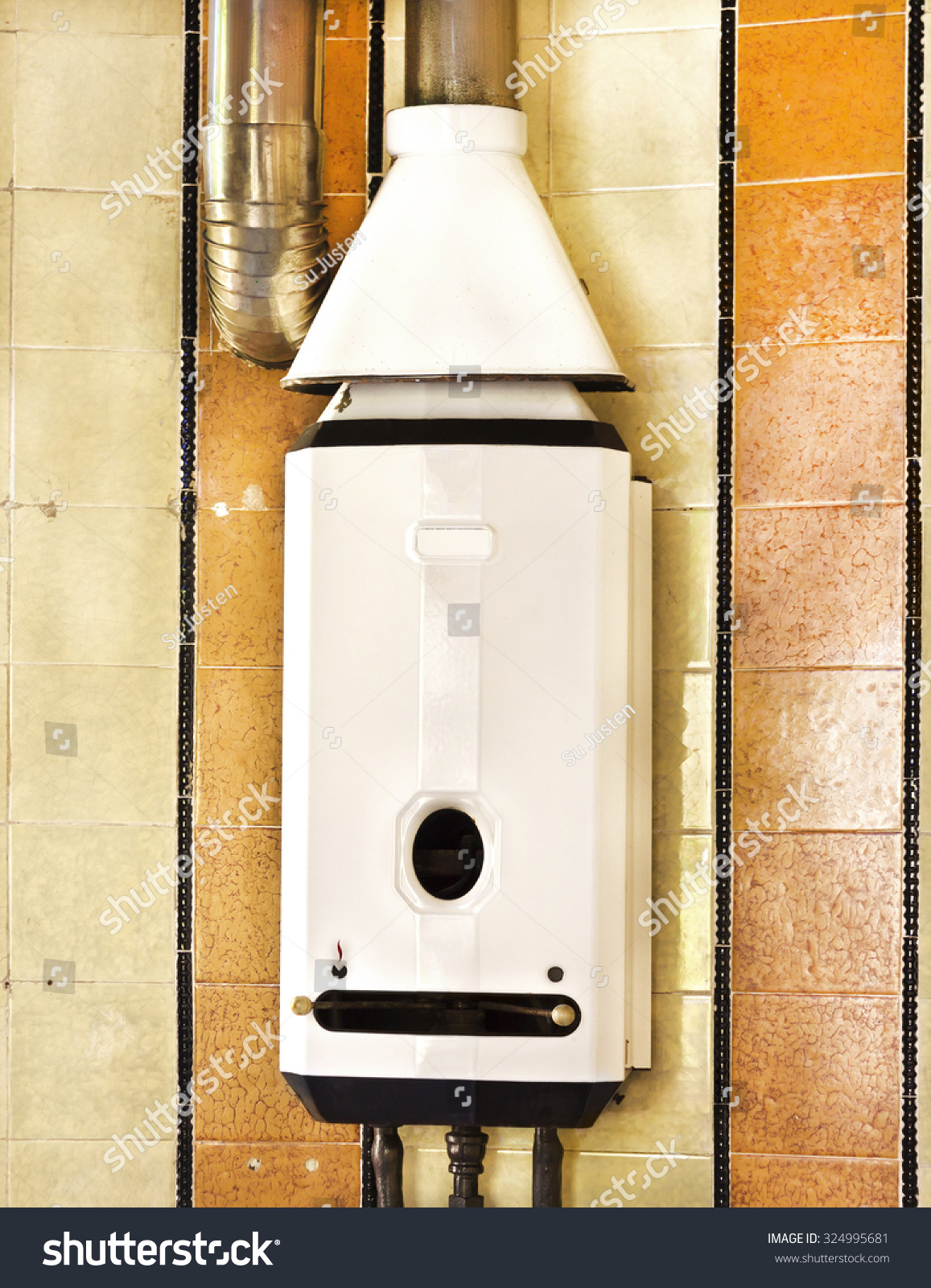 Gas Water Heater Old Bathroom Stock Photo Edit Now 324995681