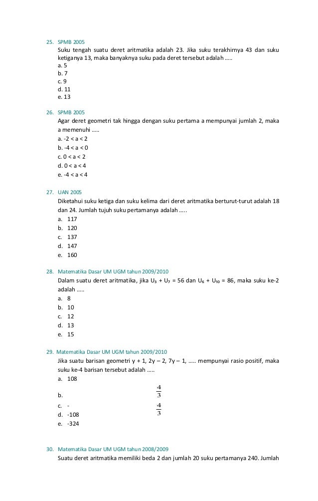 Contoh Soal Dan Jawaban Barisan Dan Deret Geometri Kelas 11