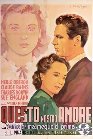 Poster Questo nostro amore 1945