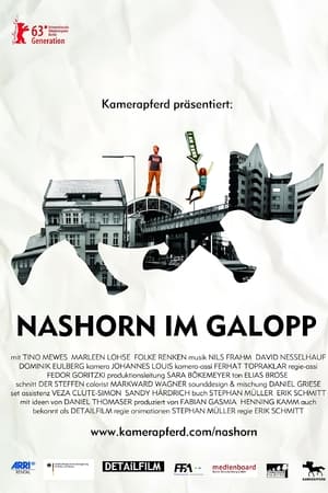 Poster Nashorn im Galopp 2013