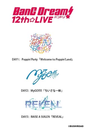 Poster BanG Dream! 12th☆LIVE DAY1:Welcome to Poppin'Land 2023