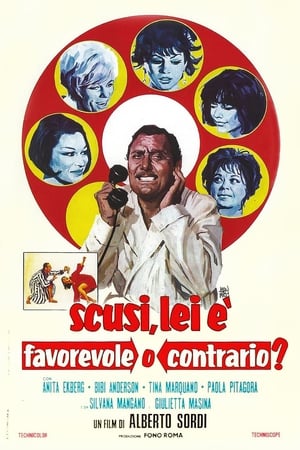 Poster Scusi, lei è favorevole o contrario? 1966