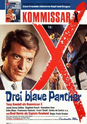 Poster Commissaire X - Trois panthères bleues 1968