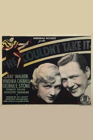 Poster He Couldn't Take It 1933