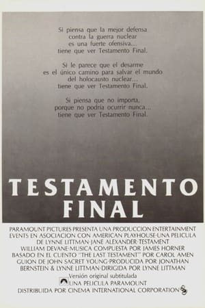 Poster Testamento final 1983