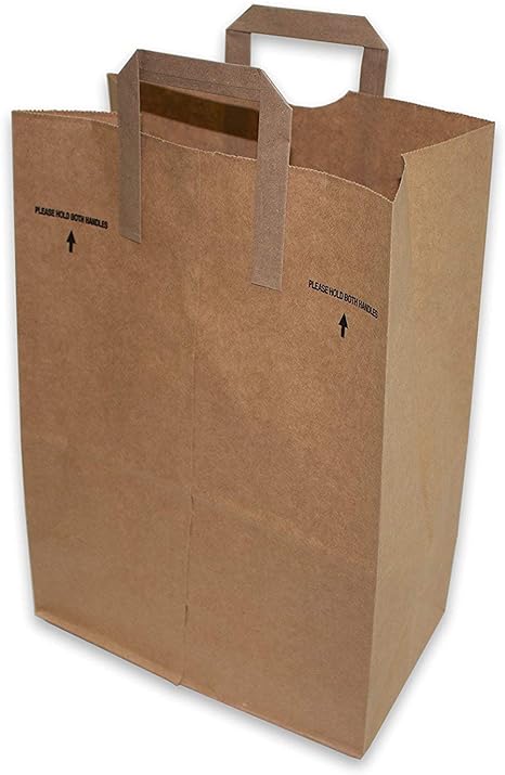  50 Paper Retail Grocery Bags Kraft With Handles, create a grocery list