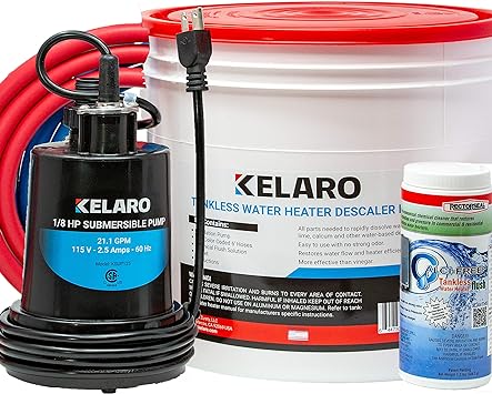 Kelaro Tankless Water Heater Flushing Kit With Rectorseal Calci