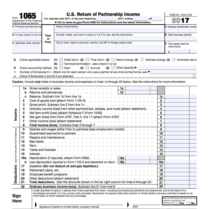 How To Fill Out Form 1065 For Partnership Tax Return Youtube.