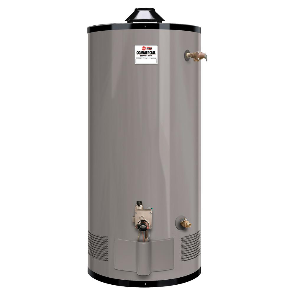 Rheem Medium Duty 100 Gal 76k Btu Low Nox Ln Commercial Natural Gas Tank Water Heater G100 80n The Home Depot