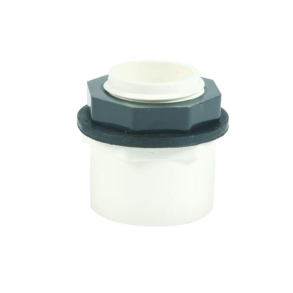 Everbilt 1 In 1 5 In Pvc Drain Pan Fitting 15005 The Home Depot