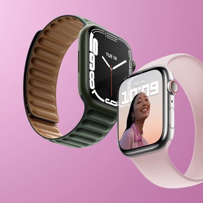 Apple Watch Series 7 Pink and Green Feature