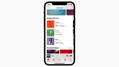 ios15 music shared with you