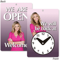 Will Be Back / We Are Open Sign