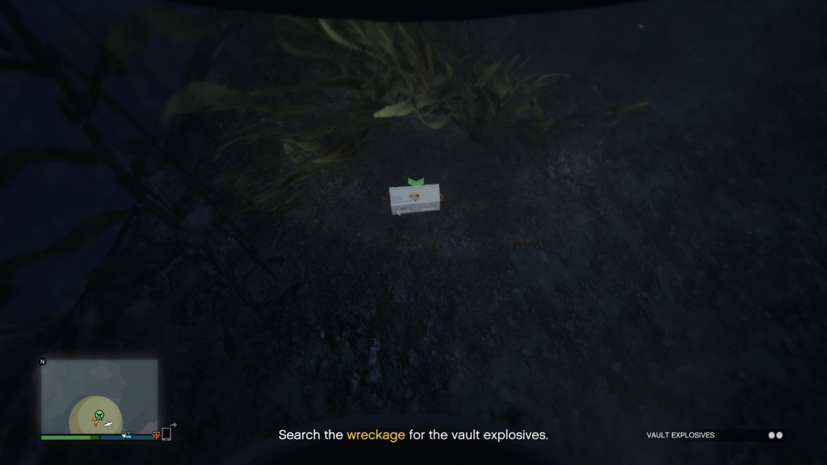 You will have to swim around to reveal the location of two crates that look like this. 