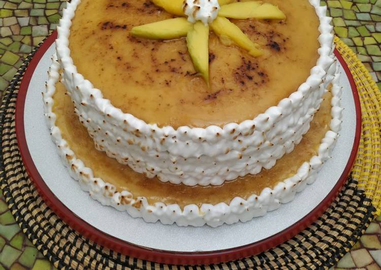 Tarta de mango curd y merengue (sin lactosa)