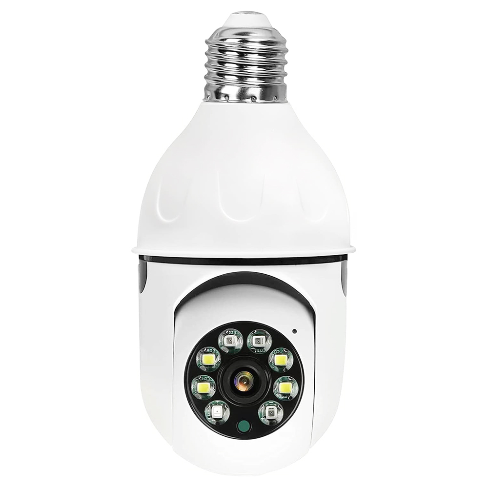 E27 Bulb Camera 1080P Security Camera System with 2.4GHz Wi-Fi 360 Degree Wireless Home Surveillance Cameras Night Vision