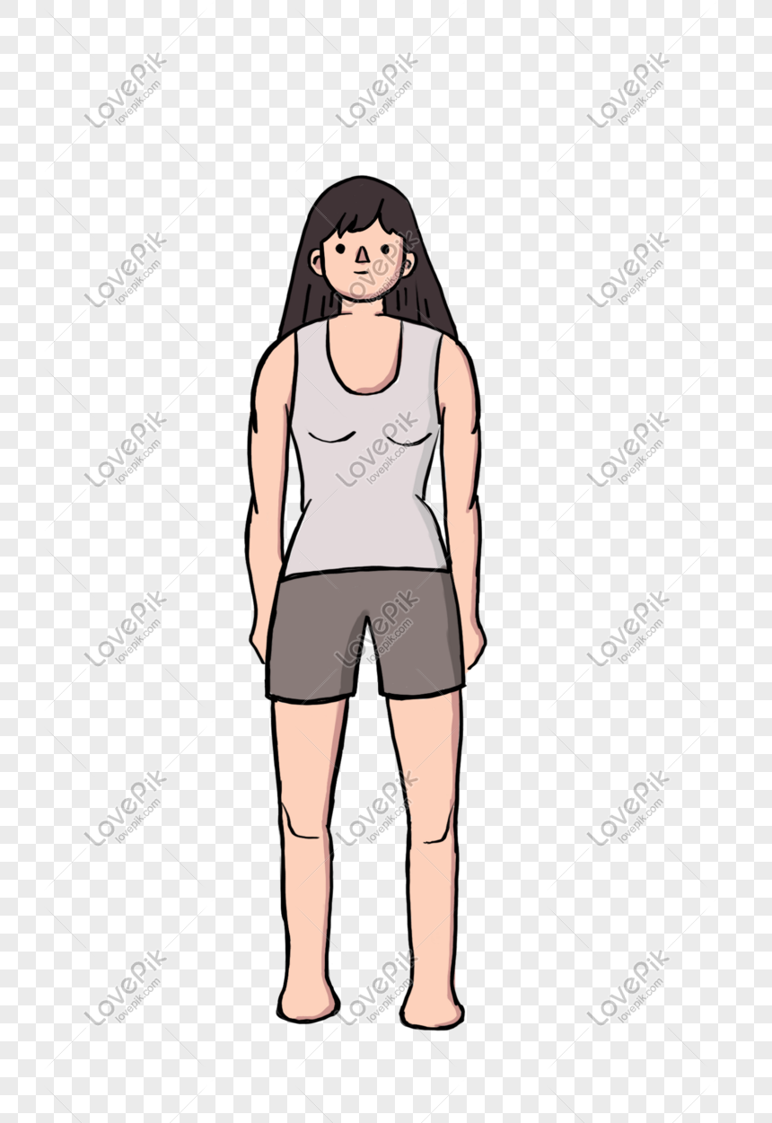 Gambar Kartun Orang Perempuan Berdiri