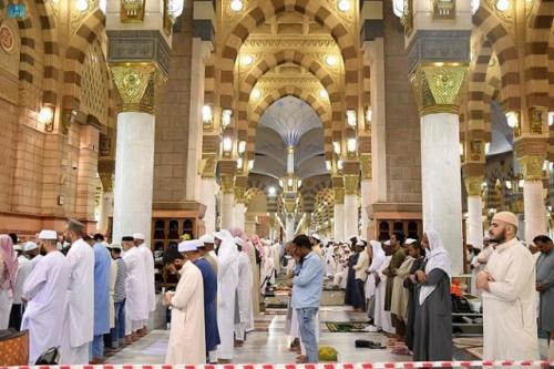 Jamaah Masjid Nabawi. (Foto: Arabnews)