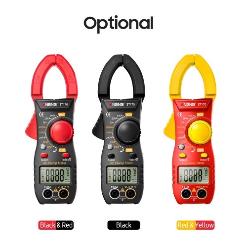 ANENG ST170 Smart Clamp Meter 1999 Counts Auto-ranging Digital Multimeter LCD Screen AC DC Voltage AC Current Tester LED Flashlight NCV Induction Voltage Meter Resistance Capacitance Diode Testing