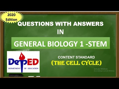 General Biology 1- STEM| CELL CYCLE| QUESTIONS WITH...