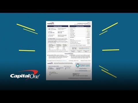 New Credit Card Statement Details | Capital One